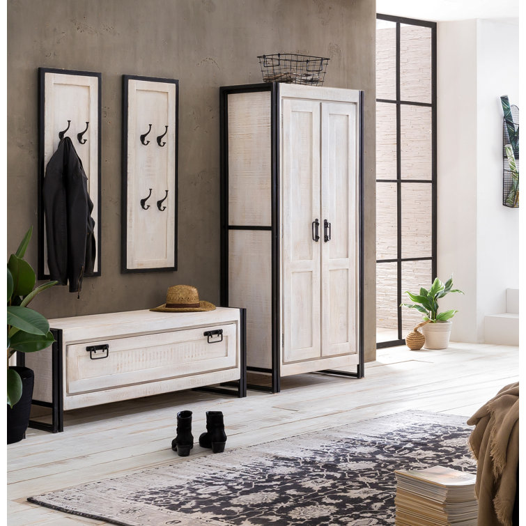 Williston Scotti Mango Solid Wood Hall Tree with Shoe Storage